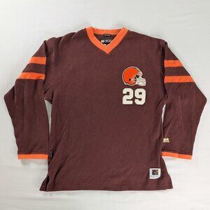 VTG Cleveland Browns Eric Turner 29 Knit Jersey Style Sweater 90s Mirage NFL